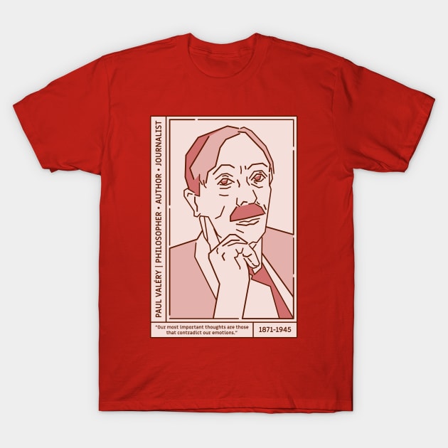 Paul Valéry Literary Giant T-Shirt by danny_mustache